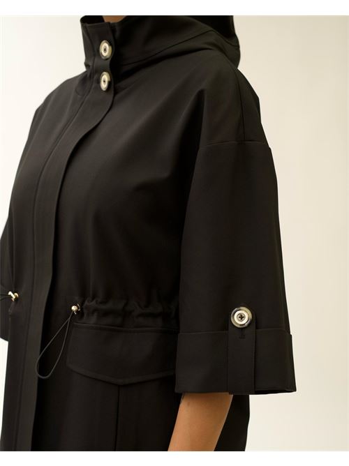 Black women's trench coat HOPE SKY | SASSUOLO.NERO